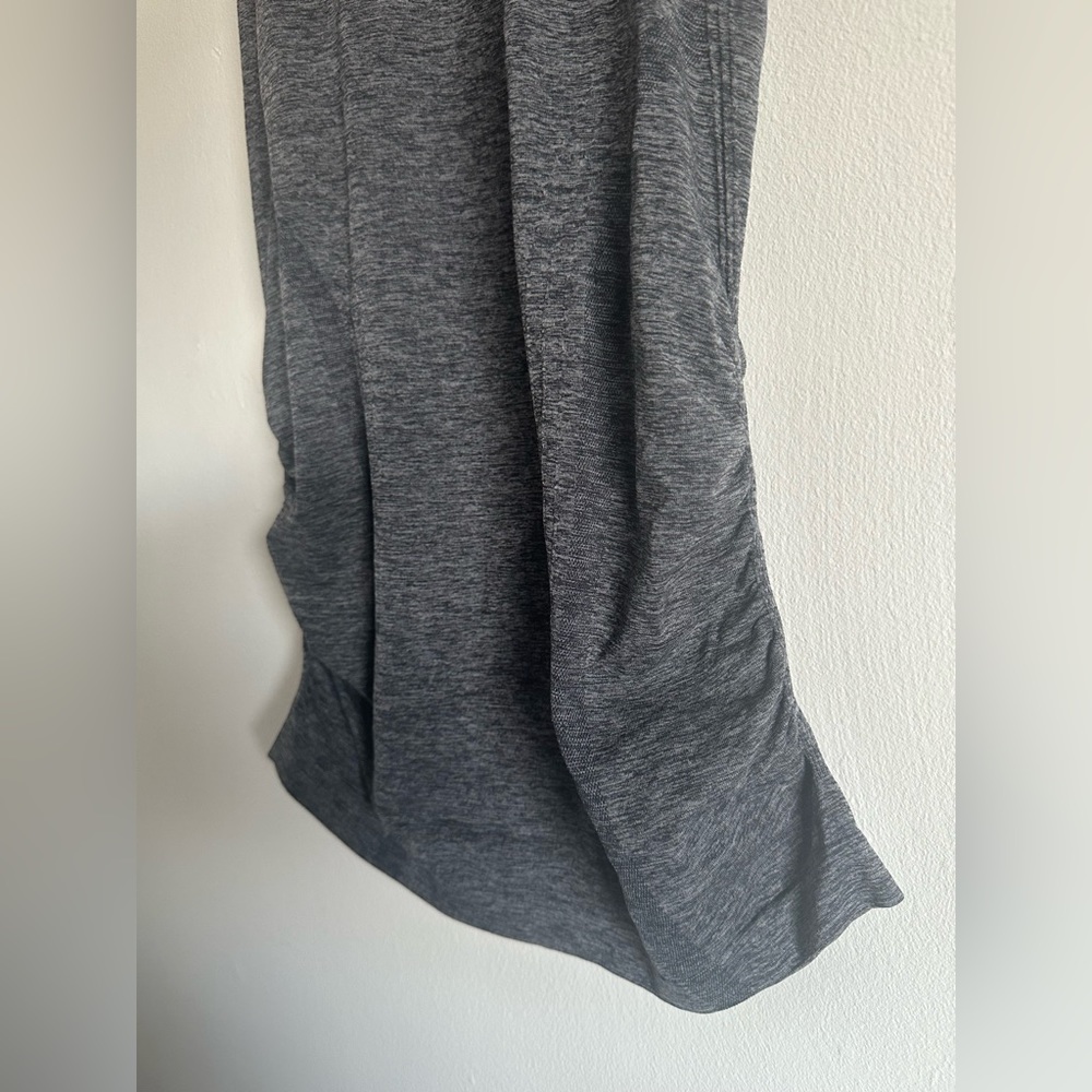Athleta Cinch Side Racerback Fitted Tank Top Gray Size Medium - Picture 4 of 5